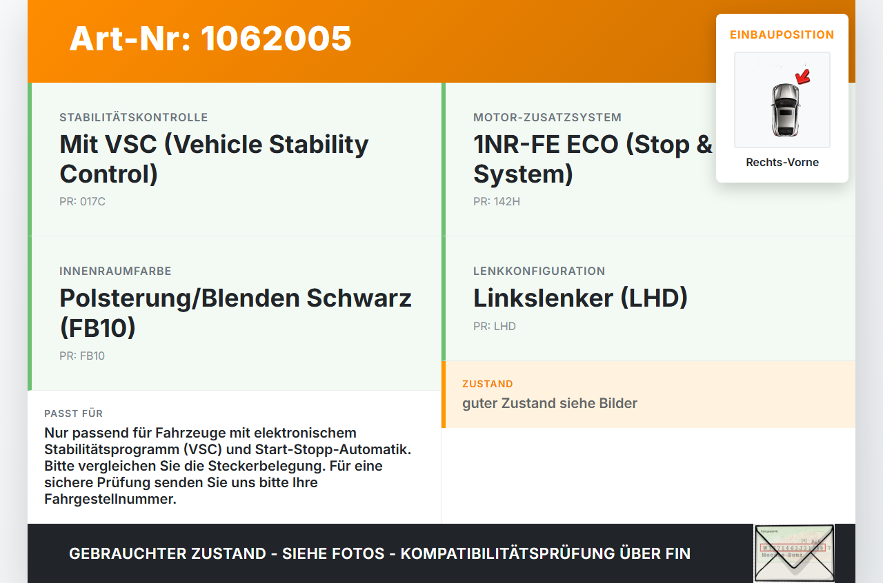 Toyota Urban Cruiser P1 09-14 Schalter ESP OFF Taster Traktionskontrolle Vorne Rechts Toyota Urban Cruiser P1 09-14... Vorschau 3