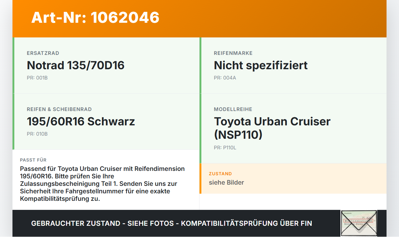 Toyota Urban Cruiser P1 09-14 2 x Reifen Sommerreifen Michelin 195/60R16 89 V Toyota Urban Cruiser P1 09-14... Vorschau 3