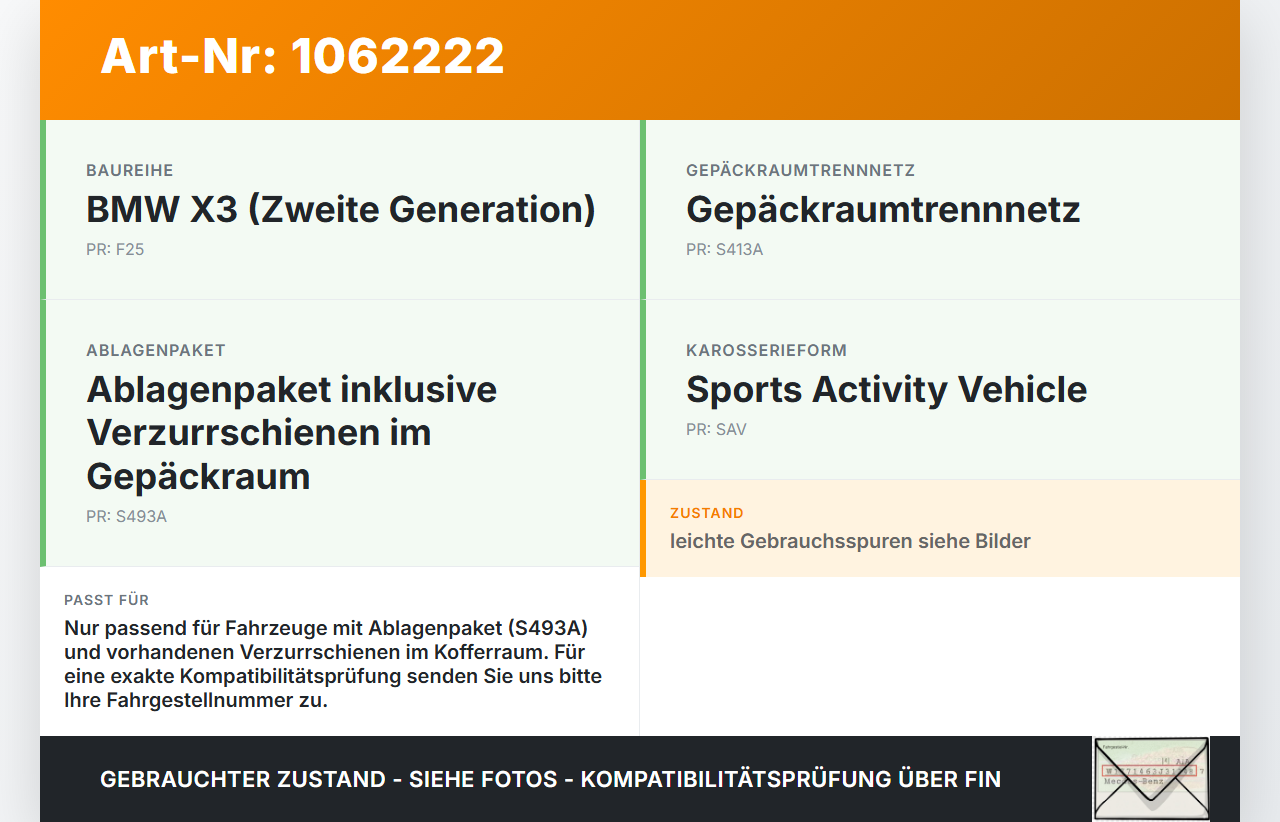 BMW X3 F25 10-14 3,0 190KW BMW X3 E83 03-06 Set Satz Öse Halteöse Verzurrös arretierbar BMW X3 F25 10-14 24.01.2013... Vorschau 3