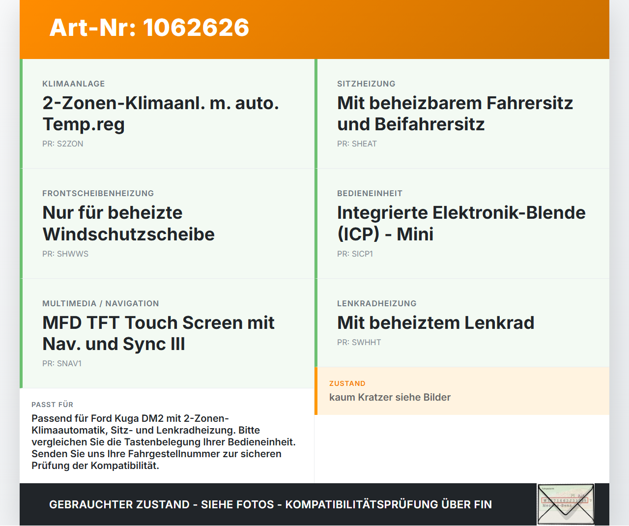 Ford Kuga DM2 16-20 Bedienteil Bedienelement Heizung Klimabedienteil Ford Kuga DM2 16-20 27.12.2018 GJ5T-18C612-DJ... Vorschau 3