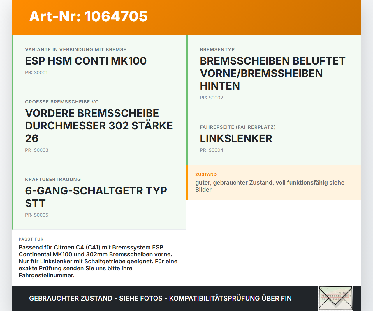 Citroen C4 III 20-24 Hauptbremszylinder Bremszylinder Citroen C4 III 20-24 26.09.2024 1643581380 gebraucht Vorschau 3