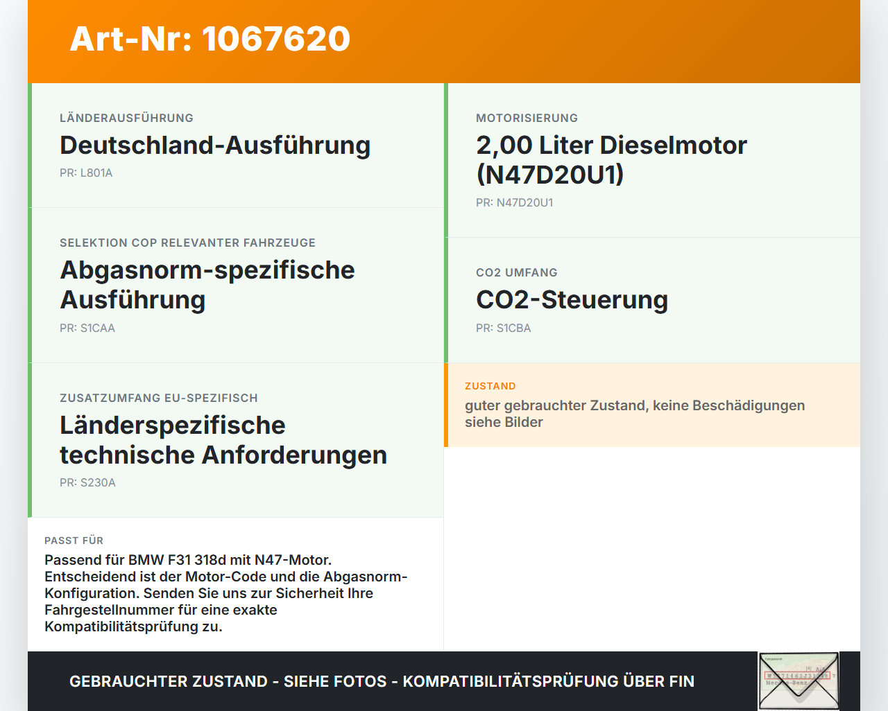 BMW F31 318d 12-15 2,0d 105KW Luftfilterkasten Luftfiltergehäuse Filtergehäuse Ansaugbox BMW F31 318d 12-15... Vorschau 3