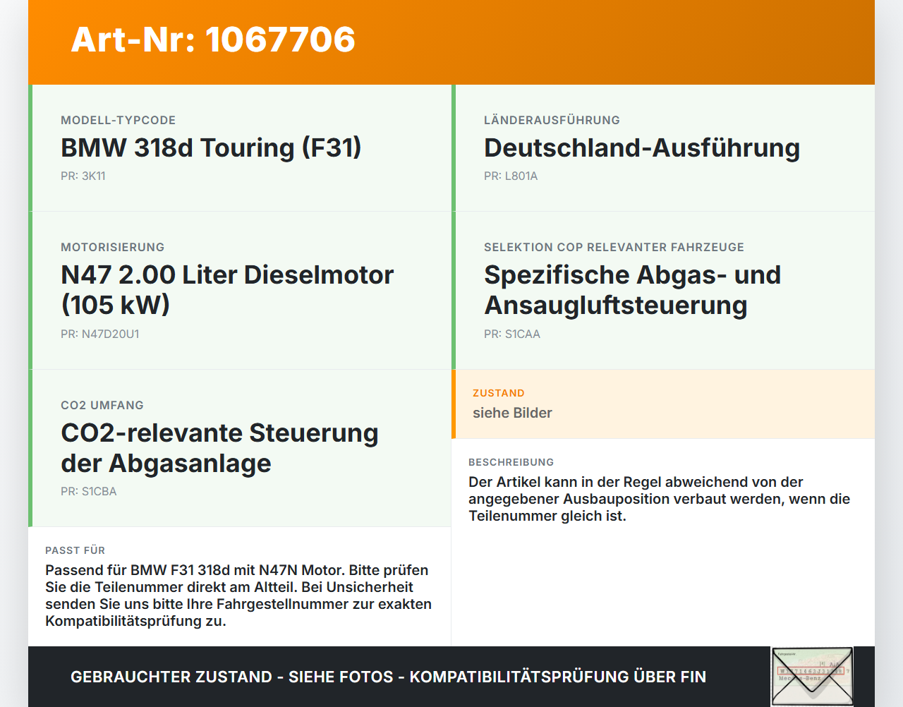BMW F31 318d 12-15 2,0d 105KW Ansaugrohr Ladeluftschlauch Luftschlauch BMW F31 318d 12-15 28.02.2014 8583389... Vorschau 3