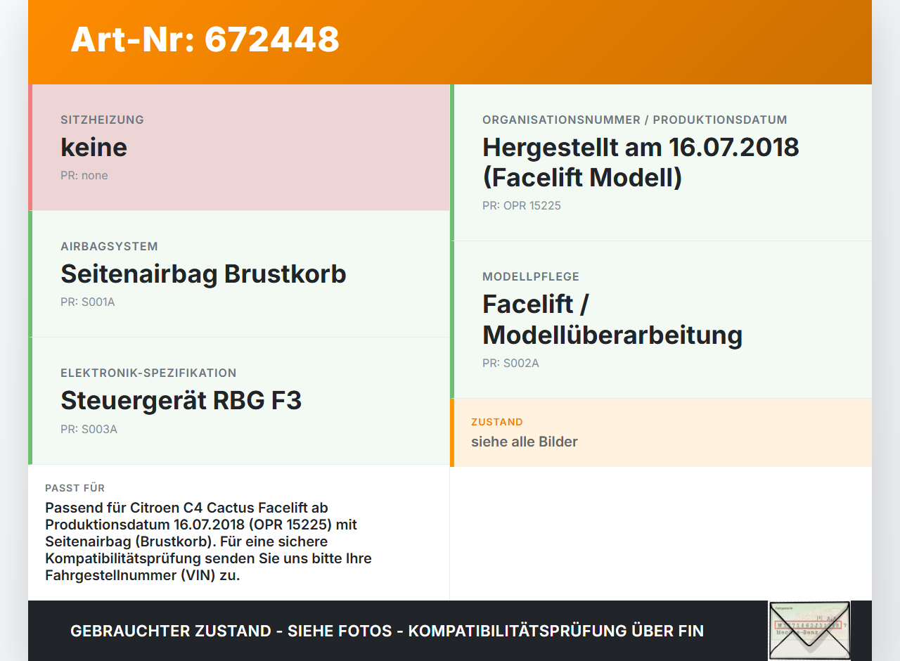 Citroen C4 Cactus 18-20 Airbag Steuergerät ECU Modul SG RBG F3 Airbagsteuergerät Citroen C4 Cactus 18-20 15.11.2018... Vorschau 3