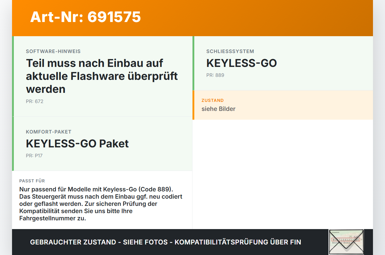 Mercedes W221 S320 05-09 Steuergerät SG ZV Zentralverriegelung Keyless Go Mercedes W221 S320 05-09 18.09.2006... Vorschau 3