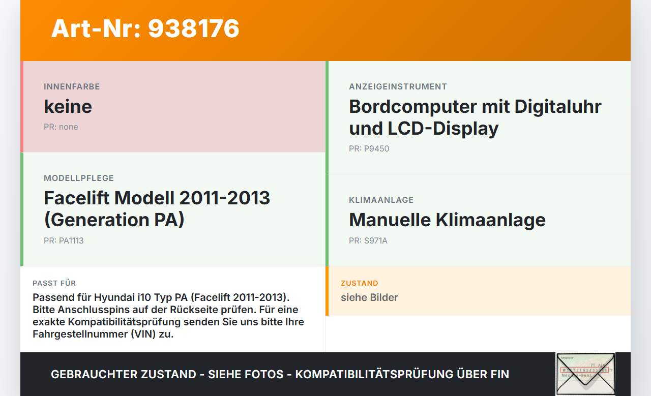 Hyundai I10 PA 11-13 Bordcomputer Uhr Display Monitor Hyundai I10 PA 11-13 31.07.2012 gebraucht Vorschau 3