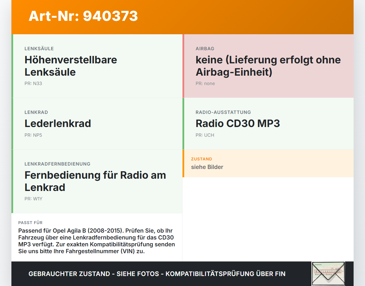 Opel Agila B 08-15 Lenkrad ohne Airbag Opel Agila B 08-15 10.07.2009 gebraucht Vorschau 3