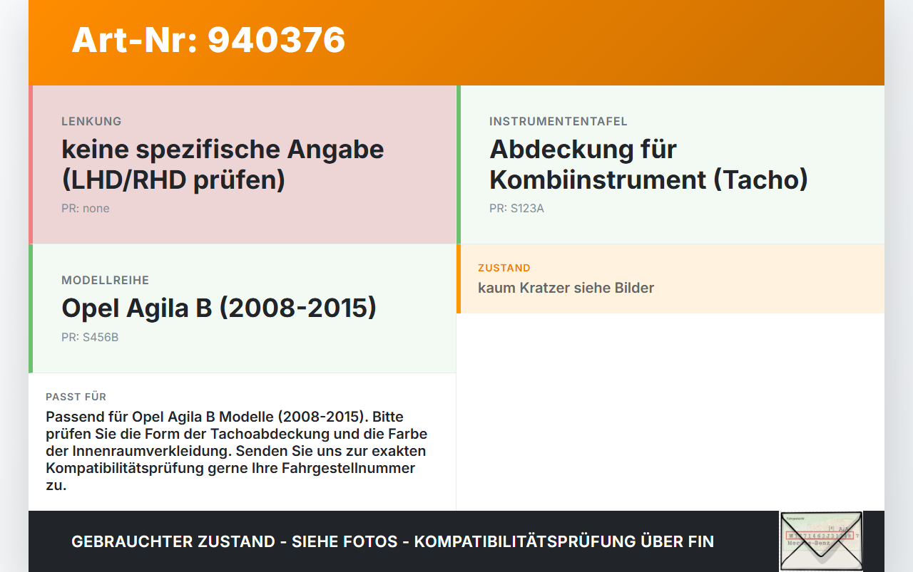 Opel Agila B 08-15 Verkleidung für Tacho Opel Agila B 08-15 10.07.2009 gebraucht Vorschau 3