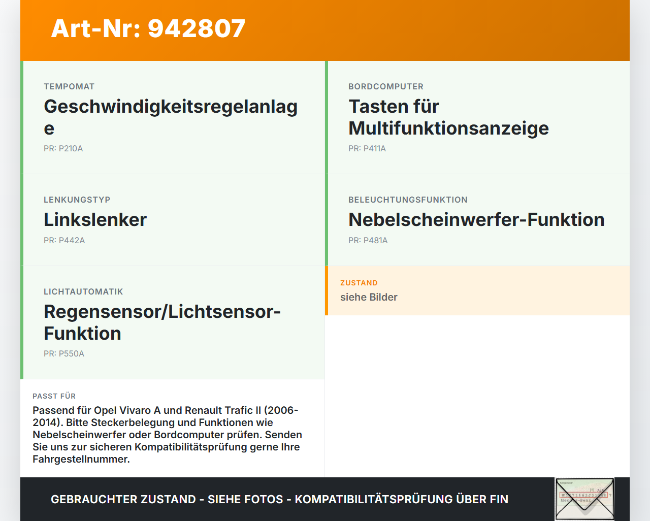 Opel Vivaro A F7 Trafic II 06-14 Blinkerschalter Lenkstockschalter Blinker Opel Vivaro A F7 Trafic II 06-14... Vorschau 3