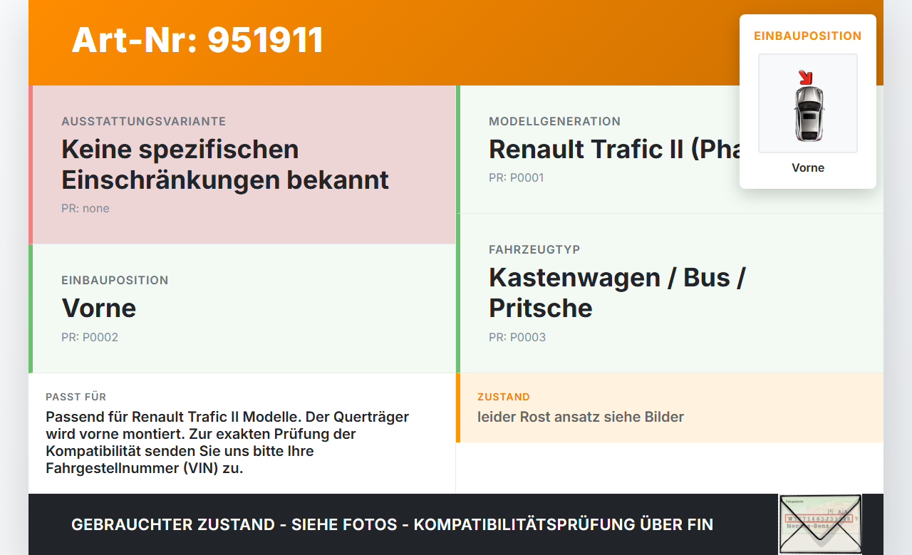 Renault Trafic II Vivaro A 06-14 Stoßstangenträger Stoßfängerträger Querträger Vorne Renault Trafic II Vivaro A... Vorschau 3