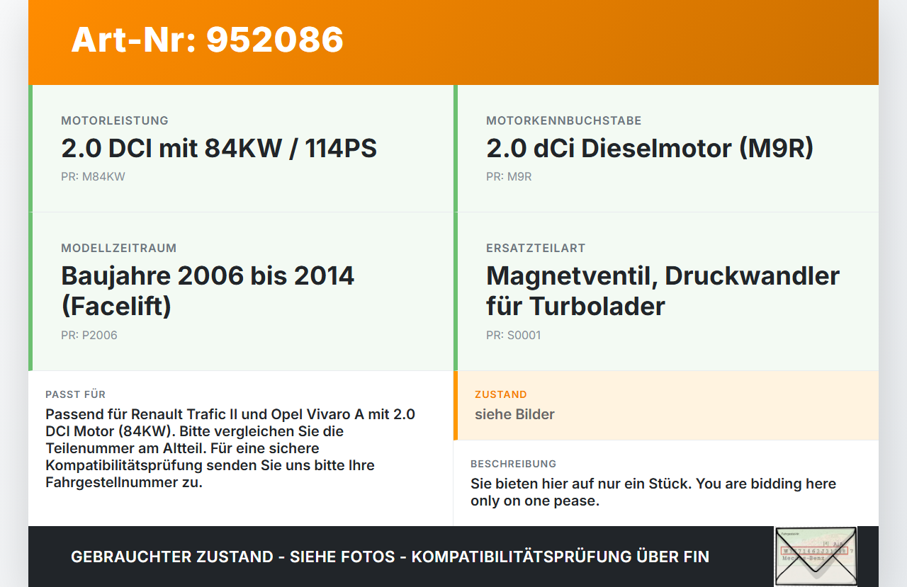 Renault Trafic II Vivaro A 06-14 DCI 2,0 84KW Magnetventil Druckwandler Renault Trafic II Vivaro A 06-14 25.09.2008... Vorschau 3