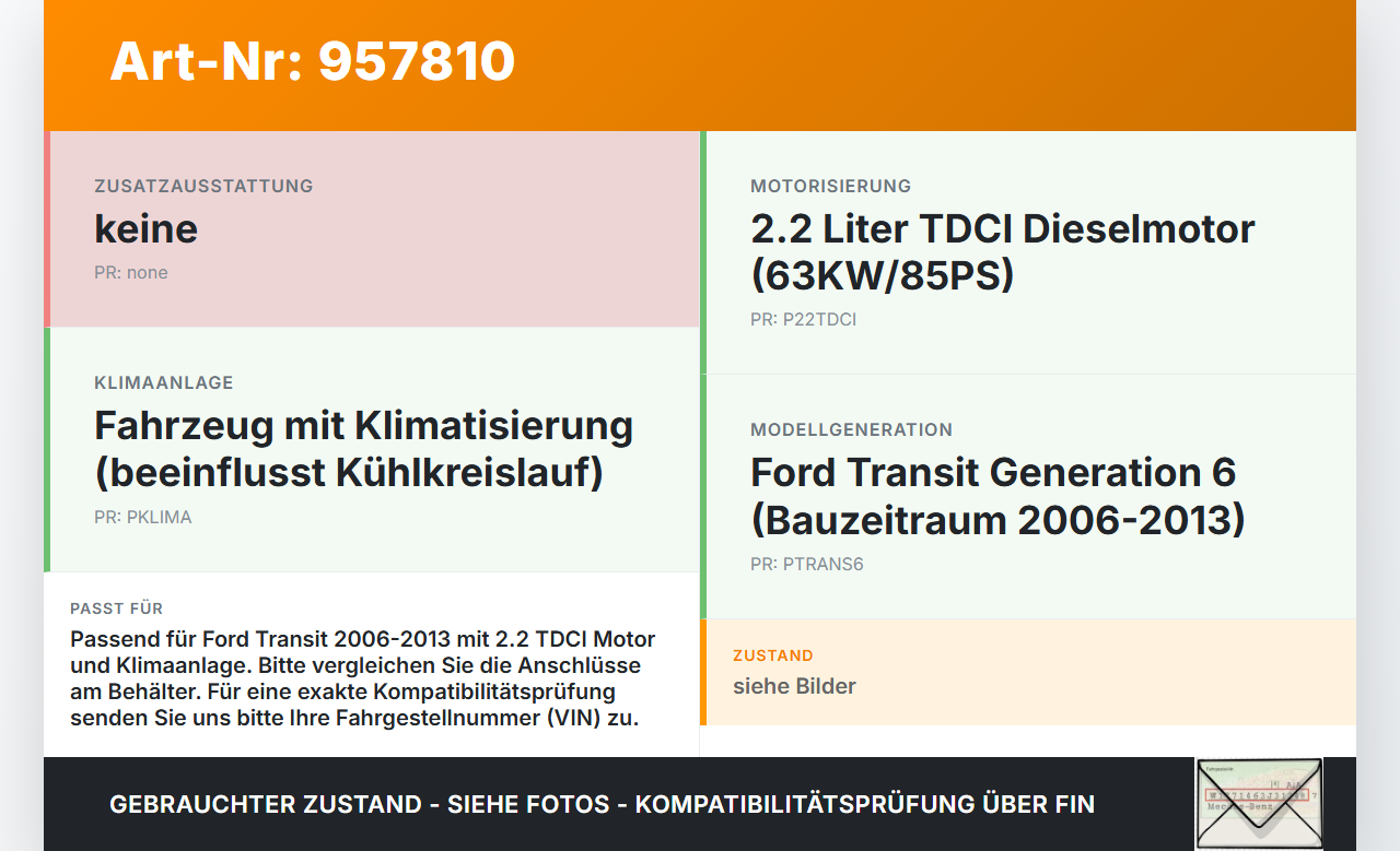 Ford Transit 6 VI 06-13 TDCI 2,2 63KW Ausgleichsbehälter für Kühlmittel Ford Transit 6 VI 06-13 04.02.2008 gebraucht Vorschau 3