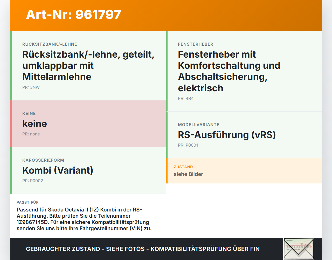 Skoda Octavia II 1Z RS Kombi Ablagefach Staufach Fach Skoda Octavia II 1Z RS 30.11.2006 129867145D gebraucht Vorschau 3