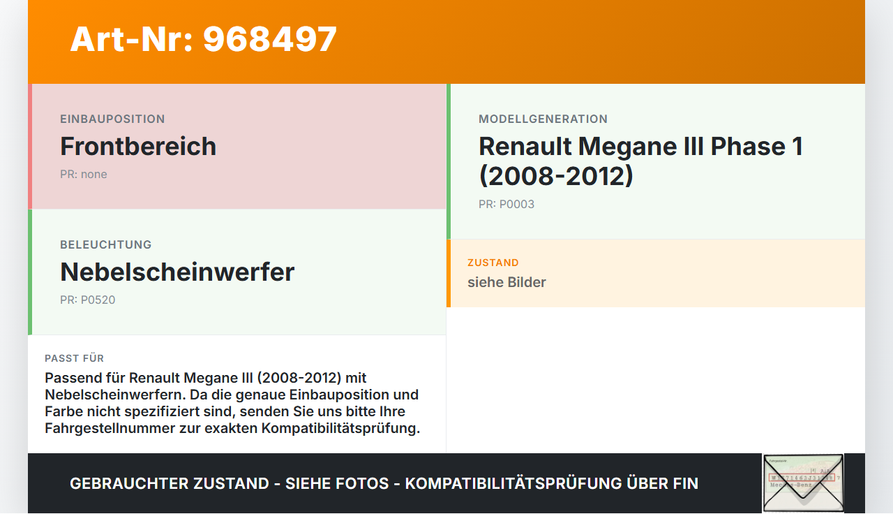 Renault Megane III 08-12 Blende Einbaurahmen Renault Megane III 08-12 13.12.2010 gebraucht Vorschau 3