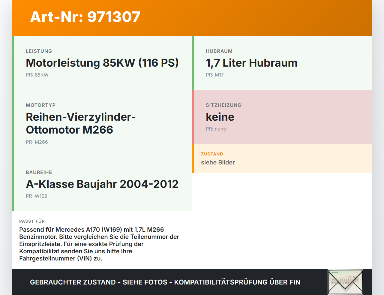 Mercedes A170 W169 04-08 1,7 85KW Einspritzleiste Düsenstock für Einspritzanlage Mercedes A170 W169 04-08... Vorschau 3