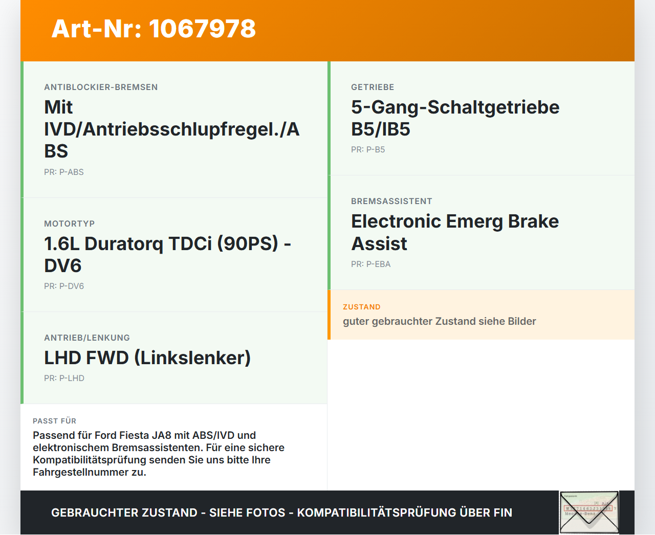 Ford Fiesta JA8 VII 08-12 Hauptbremszylinder Bremszylinder Ford Fiesta JA8 VII 08-12 19.01.2009 8V51-2140-DB gebraucht Vorschau 3