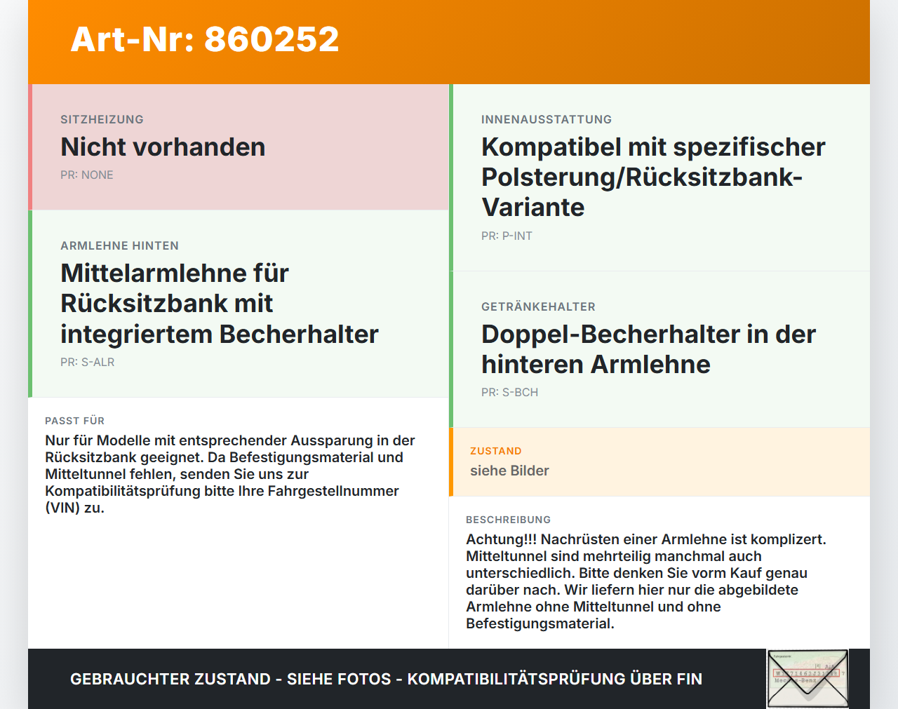 Renault Laguna III K91 11-15 Armlehne Mittelarmlehne Auflage mit Becherhalter für Rücksitzbank Renault Laguna III... Vorschau 3