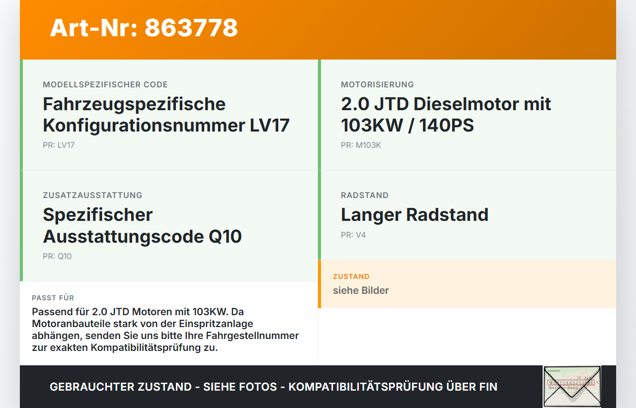Fiat Scudo Jumpy  II 07-16 JTD 2,0 103KW Hochdruck Leitung Kraftstoffleitung Fiat Scudo Jumpy  II 07-16 30.04.2007... Vorschau 3