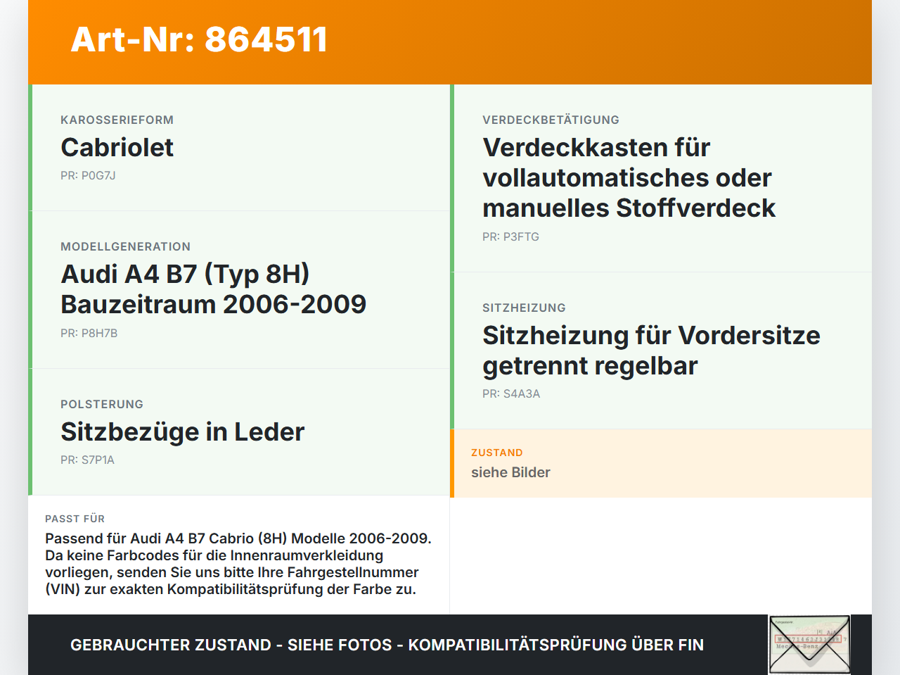 Audi A4 B7 8H Cabrio 06-09 Verdeckabdeckung Verkleidung Verdeckkasten Audi A4 B7 8H Cabrio 06-09 31.07.2006 gebraucht Vorschau 3