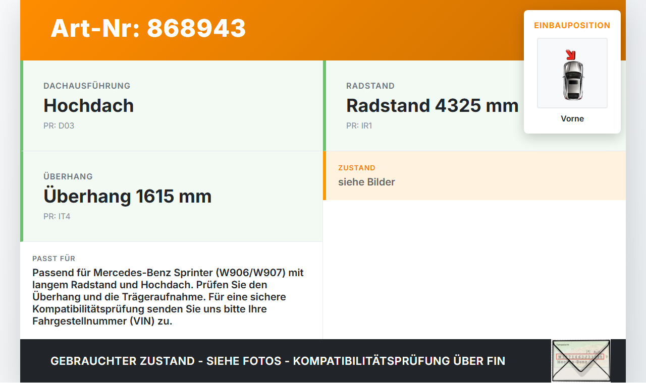 Mercedes Sprinter III 907 Stoßstangenträger Stoßfängerträger Querträger Zusatzträger Vorne Mercedes Sprinter III... Vorschau 3
