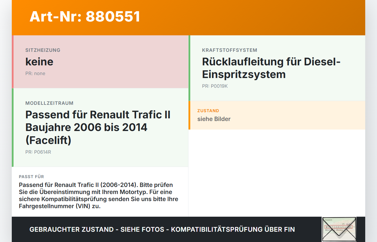 Renault Trafic II 06-14 dCi 90 2,0 66KW Rücklauf Leitung Kraftstoffleitung Rücklaufleitung Renault Trafic II 06-14... Vorschau 3