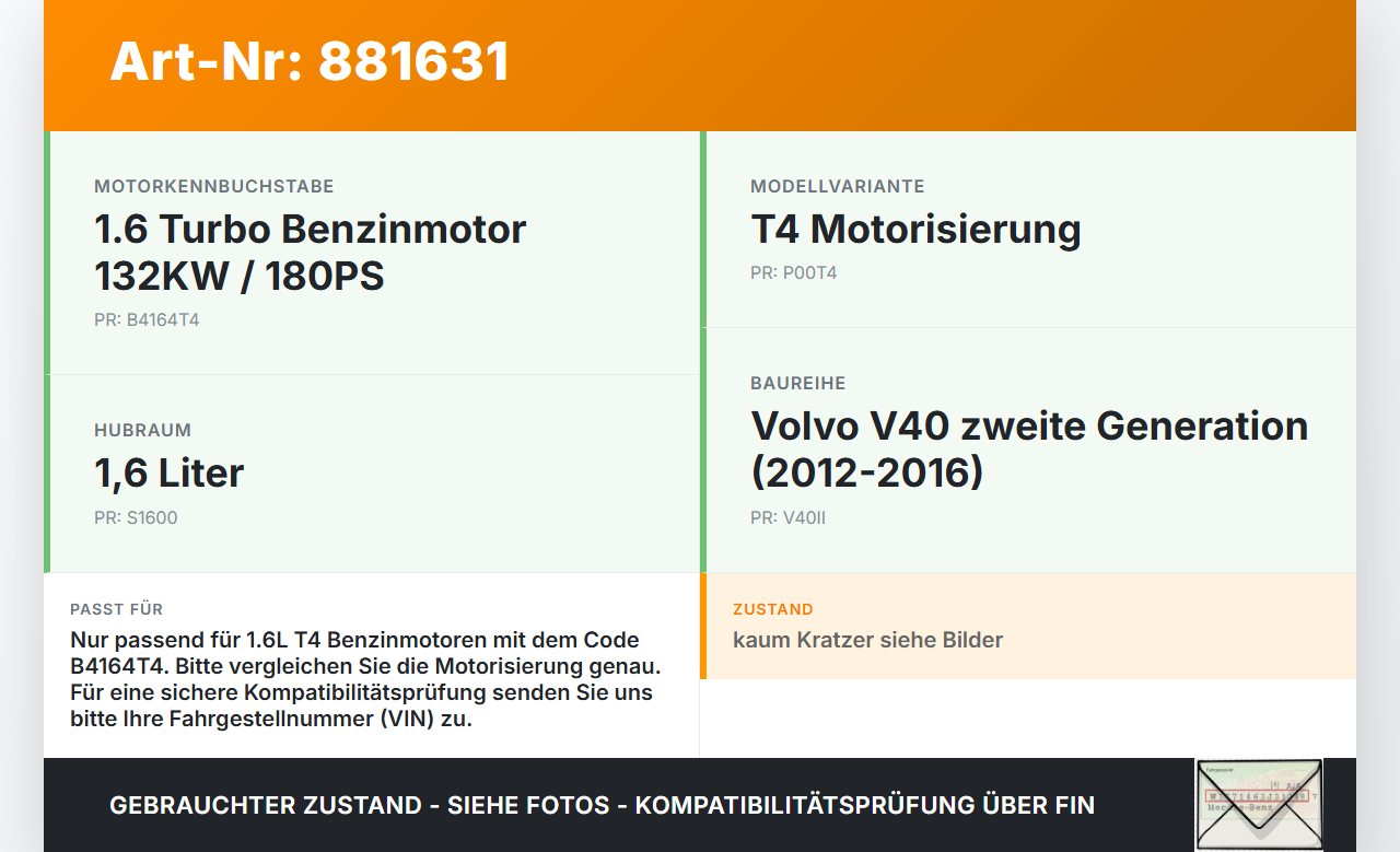 Volvo V40 II 12-16 T4 1,6 132KW B4164T4 Ventildeckel Zylinderkopfhaube Volvo V40 II 12-16 05.11.2013 BM5G-6M293-DF... Vorschau 3