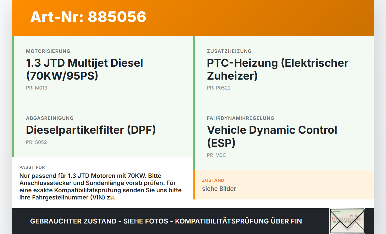 Fiat 500 312 07-15 1,3JTD 70KW Sensor Abgastemperatursensor Abgassonde Fiat 500 312 07-15 29.10.2014 14290505104... Vorschau 3
