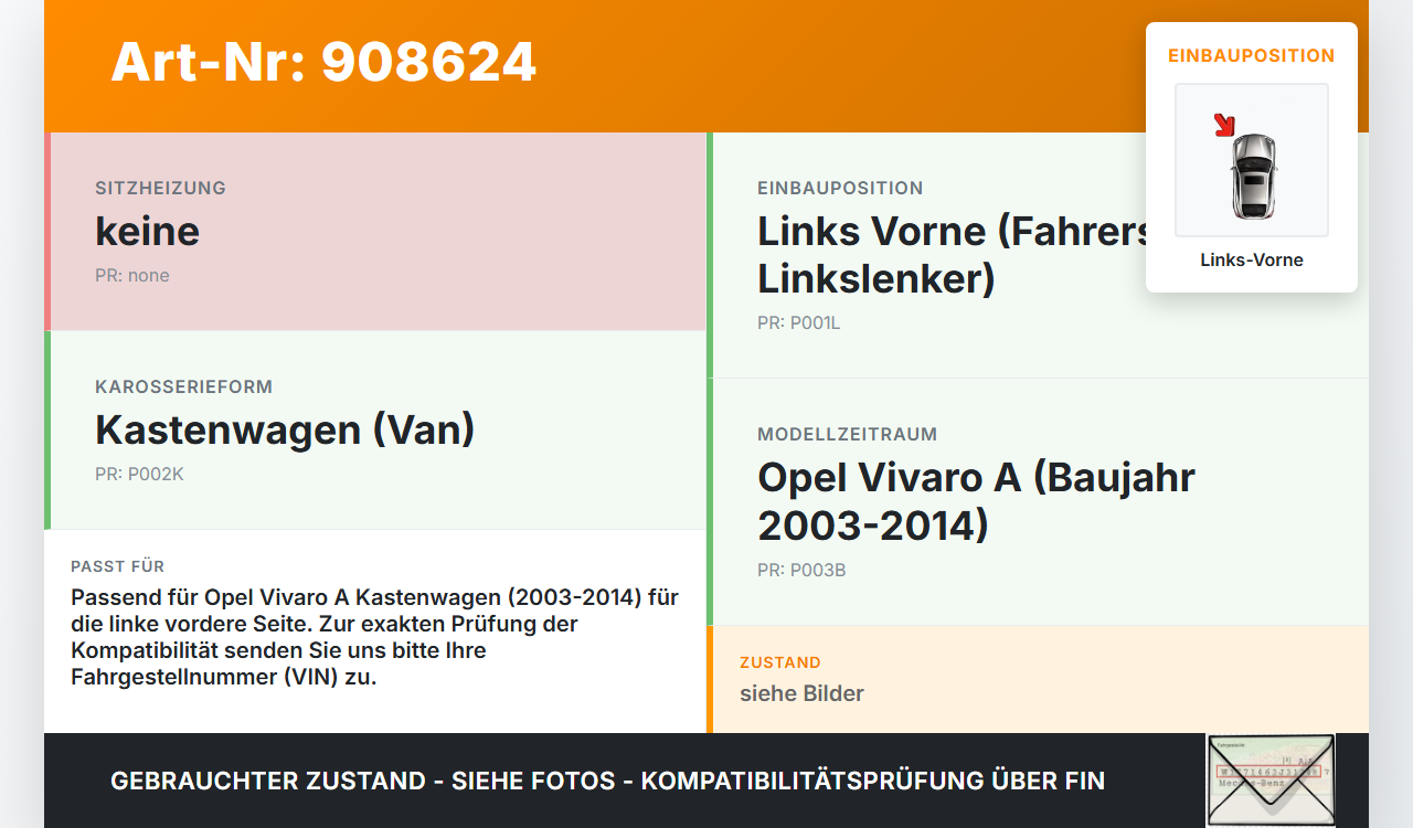 Opel Vivaro A 03-14 Kasten Einstiegsleiste Links Vorne Opel Vivaro A 03-14 04.02.2004 gebraucht Vorschau 3