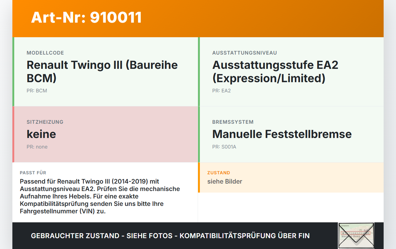 Renault Twingo III BCM 14-19 Handbremshebel Hebel für Handbremse Bremshebel Renault Twingo III BCM 14-19 19.01.2016... Vorschau 3