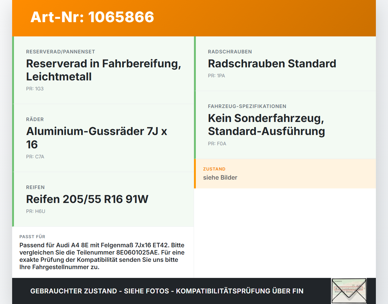 Audi A4 8E 04-08 1 x Felge Aluminiumfelge 16 Zoll 5X112 Audi A4 8E 04-08 12.09.2005 gebraucht Vorschau 3