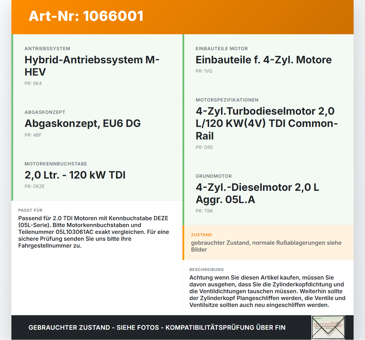 Audi A4 8W 19-24 TDI 2,0  DEZE Zylinderkopf Audi A4 8W 19-24 27.01.2020 05L103061AC 05L103403T gebraucht Vorschau 3