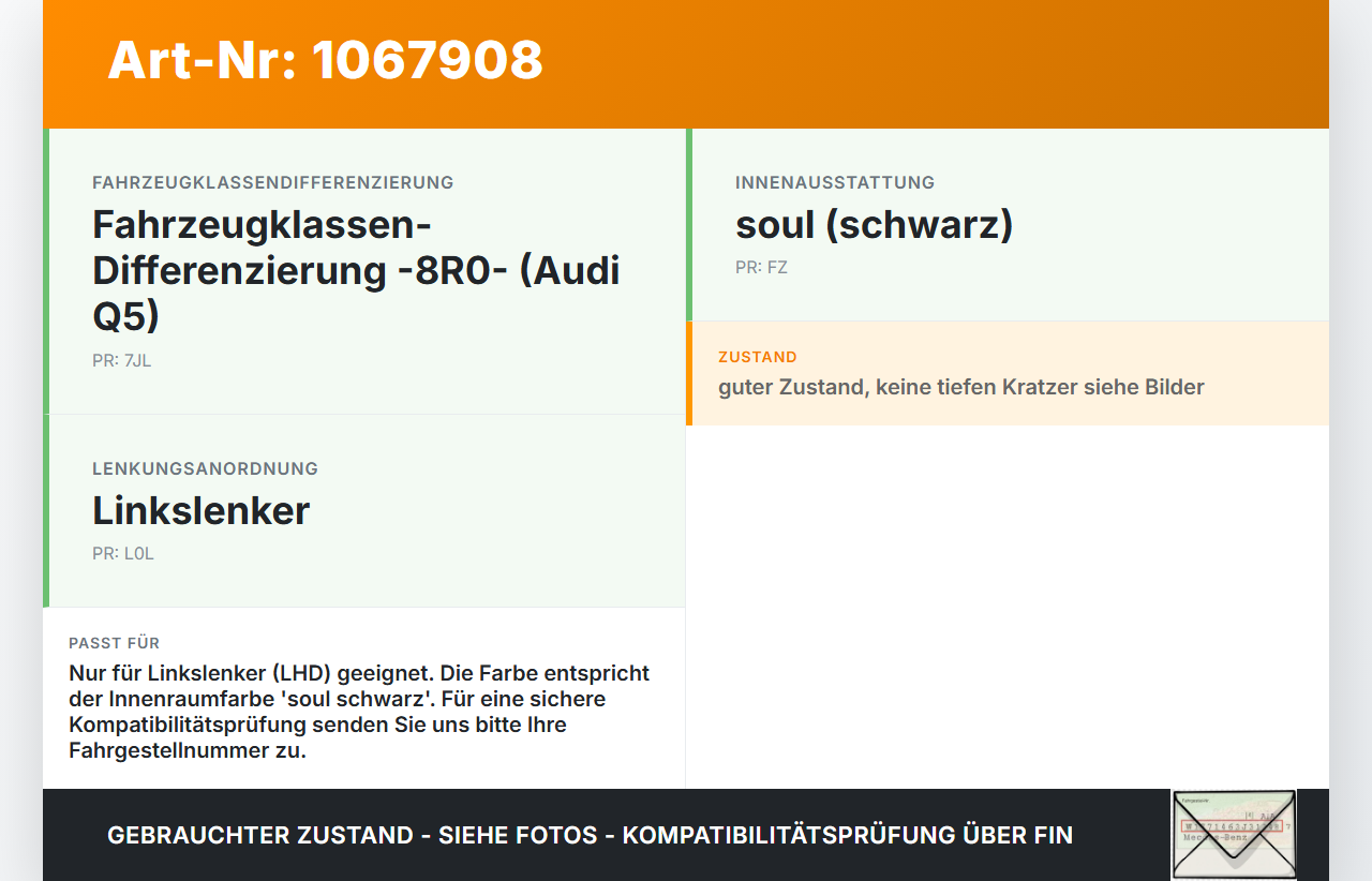 Audi Q5 8R 12-16 Hebel Entriegelung für Motorhaube Audi Q5 8R 12-16 04.10.2016 8T1823533B 8T1823533 gebraucht Vorschau 3