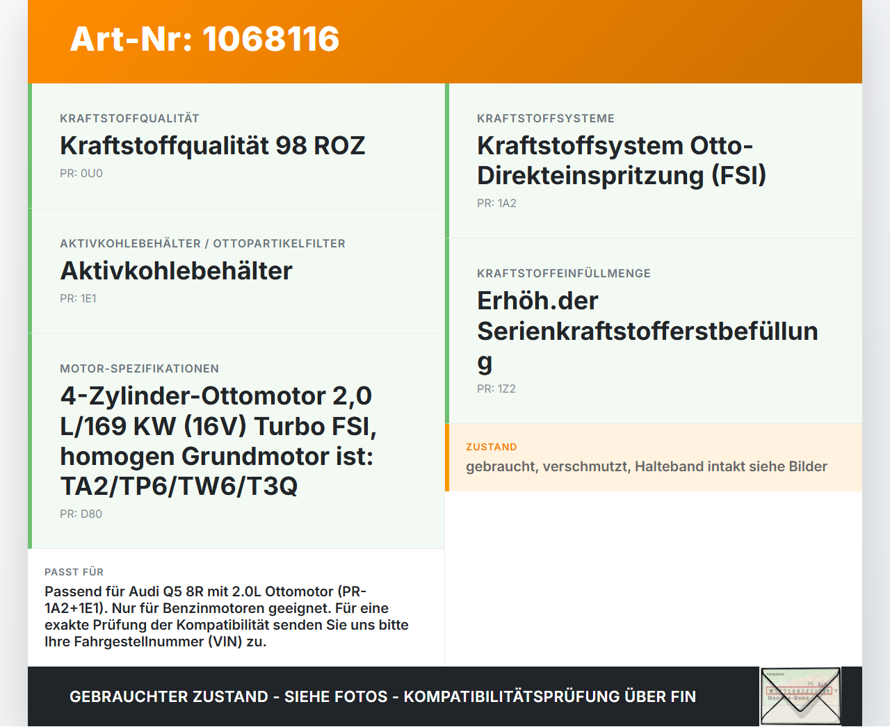 Audi Q5 8R 12-16 Tankdeckel Verschluss Kraftstoffdeckel Tankverschluss Benzin Audi Q5 8R 12-16 04.10.2016... Vorschau 3