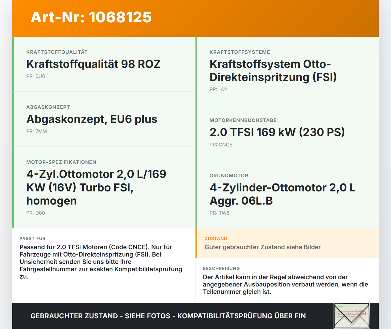 Audi Q5 8R 12-16 TFSI 2,0 169KW Einspritzdüse Einspritzventil Injektor Kraftstoffventil Pos.1 Audi Q5 8R 12-16... Vorschau 3