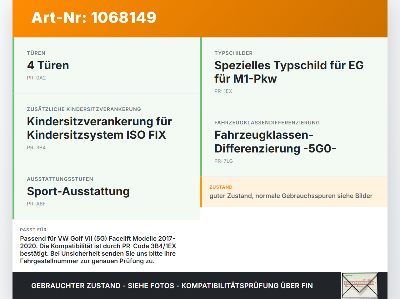 VW Golf VII 7 5G 17-20 5T Laderaumabdeckung Hutablage Heckablage VW Golf VII 7 5G 17-20 22.11.2019 5G6867769F... Vorschau 3