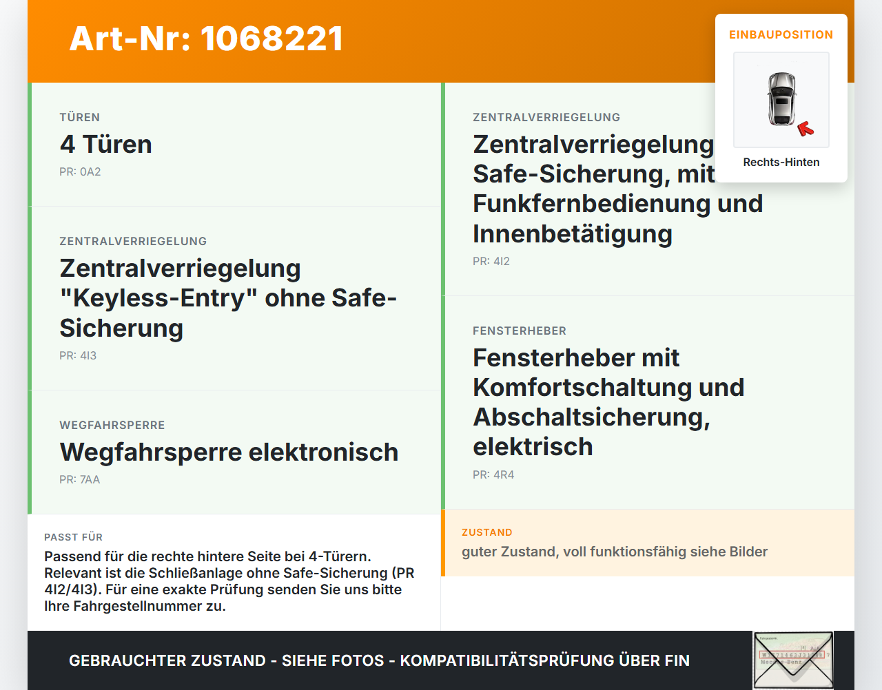 VW Golf VII 7 5G 17-20 5T Türschloss m. ZV Stellmotor Rechts Hinten VW Golf VII 7 5G 17-20 22.11.2019 5TA839016L... Vorschau 3