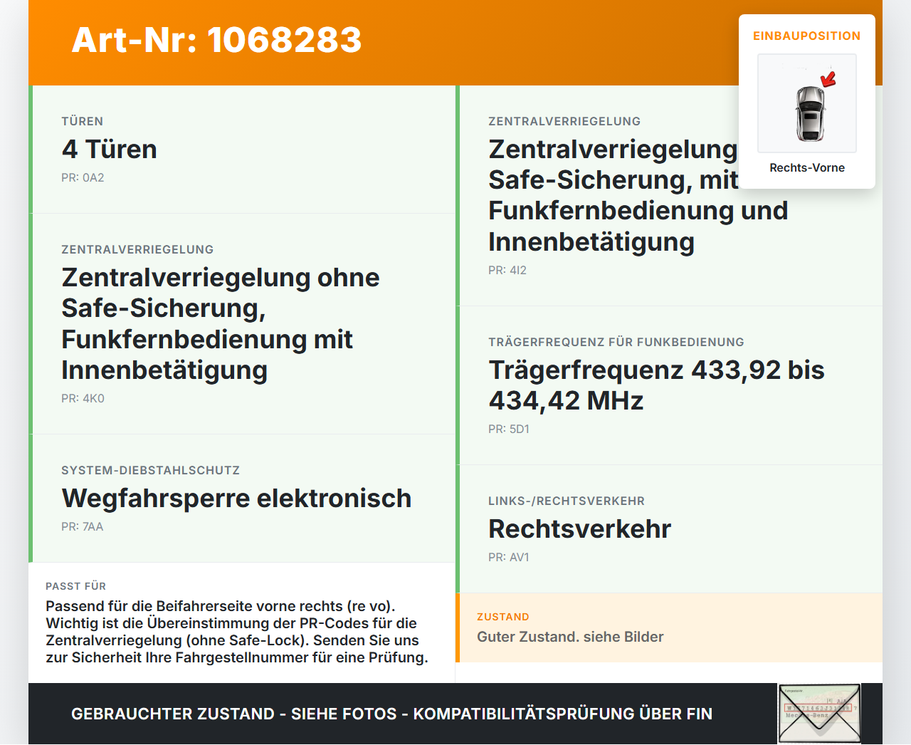 VW Golf VII 7 5G 17-20 5T Türschloss m. ZV Stellmotor Rechts Vorne VW Golf VII 7 5G 17-20 22.11.2019 5TB837016C... Vorschau 3