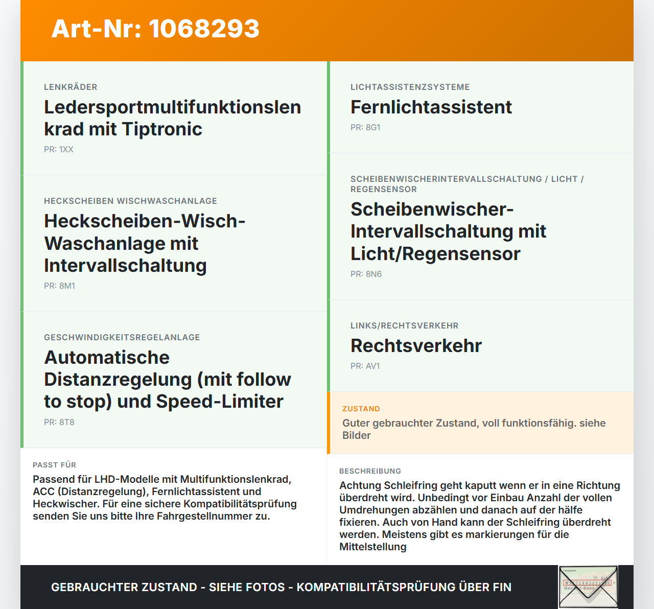 VW Golf VII 7 5G 17-20 Lenkstockschalter Blinker Wischer Kombischalter VW Golf VII 7 5G 17-20 22.11.2019 5Q1953507M... Vorschau 3