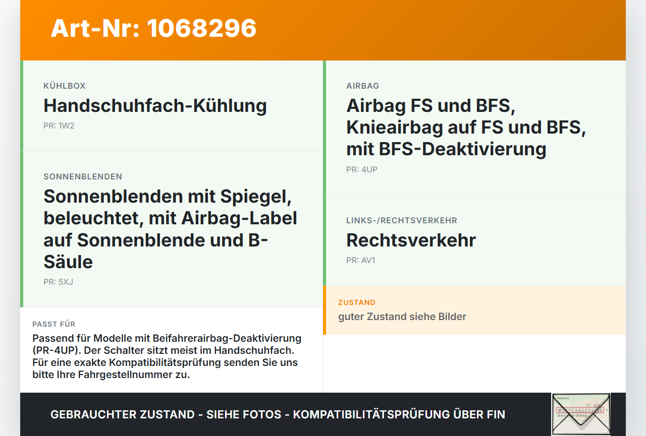 VW Golf VII 7 5G 17-20 Schalter Beifahrer 
Airbag On Off VW Golf VII 7 5G 17-20 22.11.2019 5C5919237 gebraucht Vorschau 3