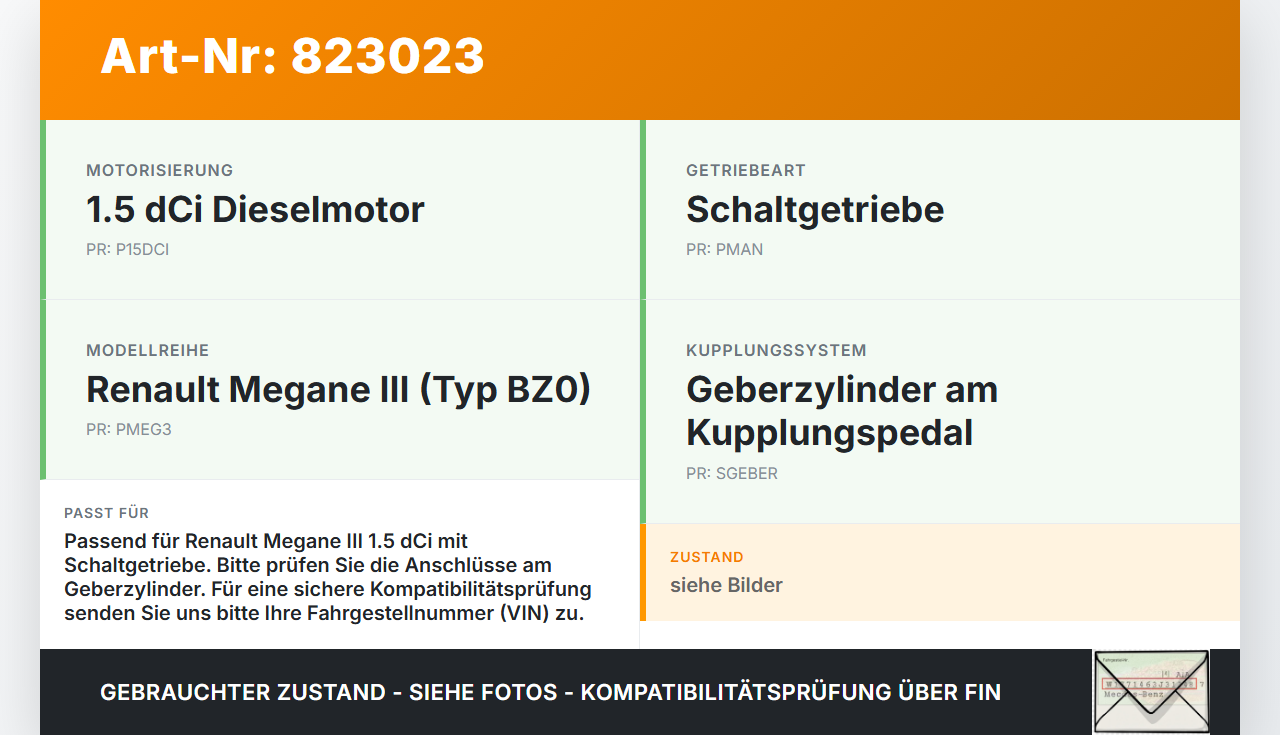 Renault Megane III BZ0 10-12 dCi 1,5 66KW Kupplungszylinder Geber Geberzylinder Renault Megane III BZ0 10-12... Vorschau 3