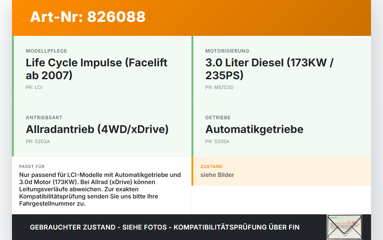 BMW E61 LCI 530d 07-10 3,0d 173KW Öl Schlauch Ölleitung für Automatik Getriebe BMW E61 LCI 530d 07-10 24.06.2009... Vorschau 3