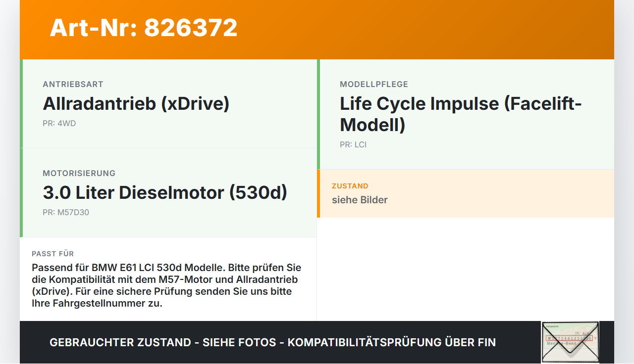 BMW E61 LCI 530d 07-10 3,0d 173KW 306D3 M57/T2 Ölfiltergehäuse Gehäuse Halter für Ölfilter Ölkühler BMW E61 LCI... Vorschau 3