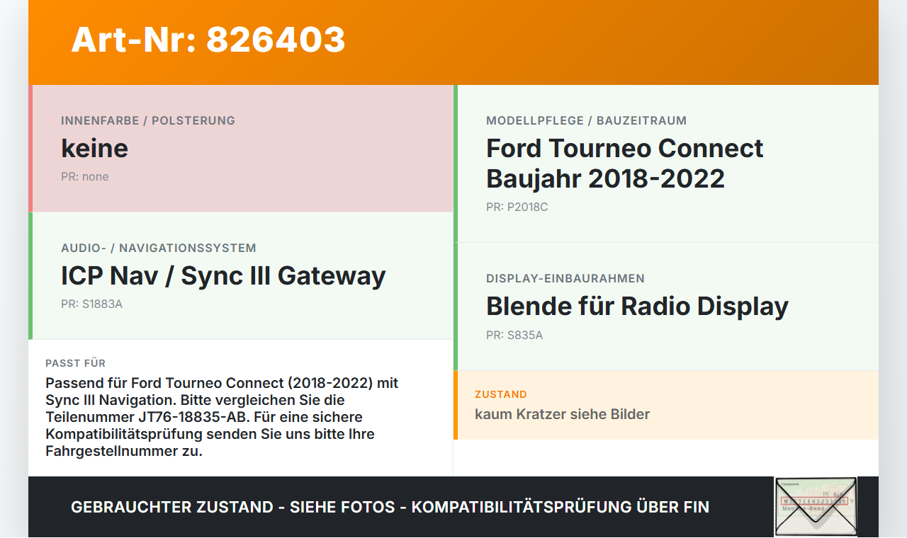 Ford Tourneo Connect 18-22 Blende Einbaurahmen für Radio Display Ford Tourneo Connect 18-22 26.09.2019... Vorschau 3