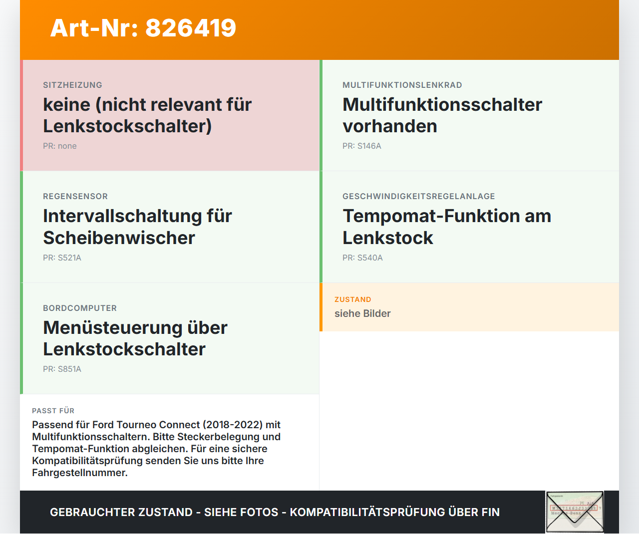 Ford Tourneo Connect 18-22 Blinkerschalter Lenkstockschalter Blinker Ford Tourneo Connect 18-22 26.09.2019... Vorschau 3