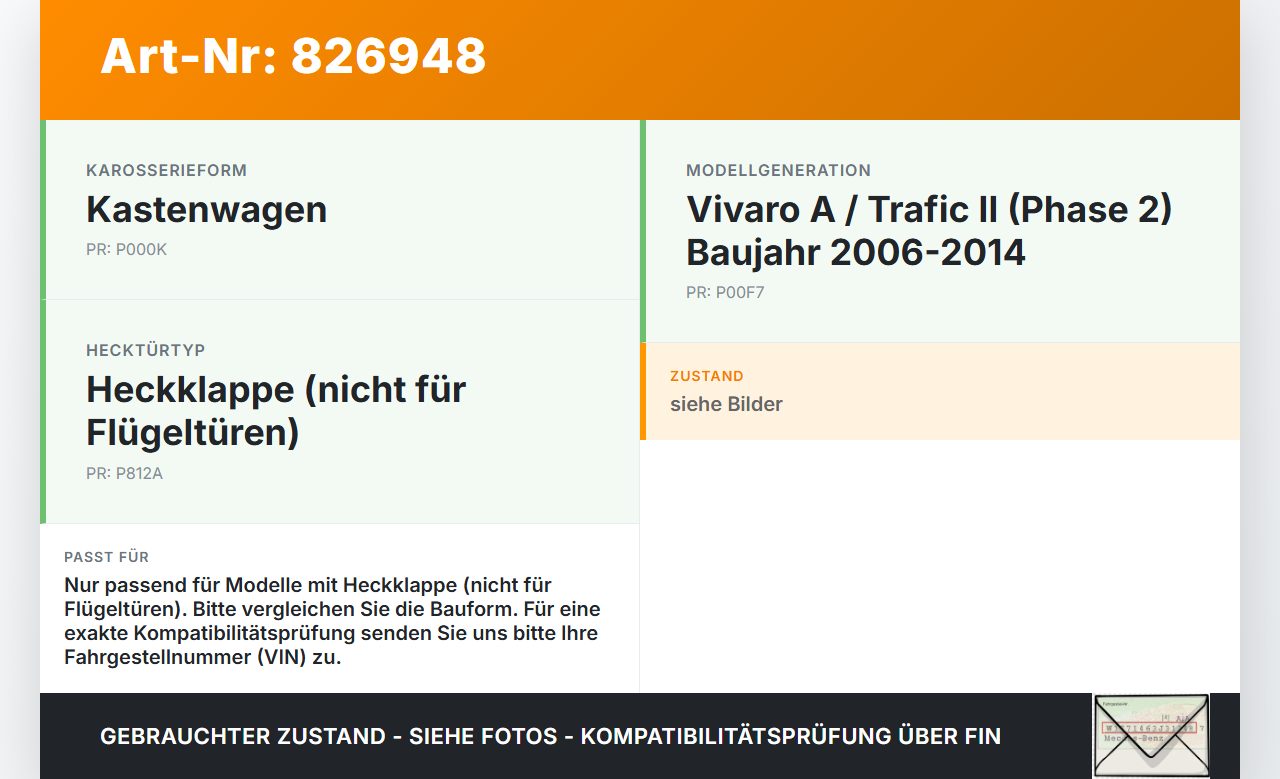 Opel Trafic Vivaro F7 06-14 Kasten Bremslicht 3. Bremsleuchte Klappe Opel Trafic Vivaro F7 06-14 28.10.2009... Vorschau 3