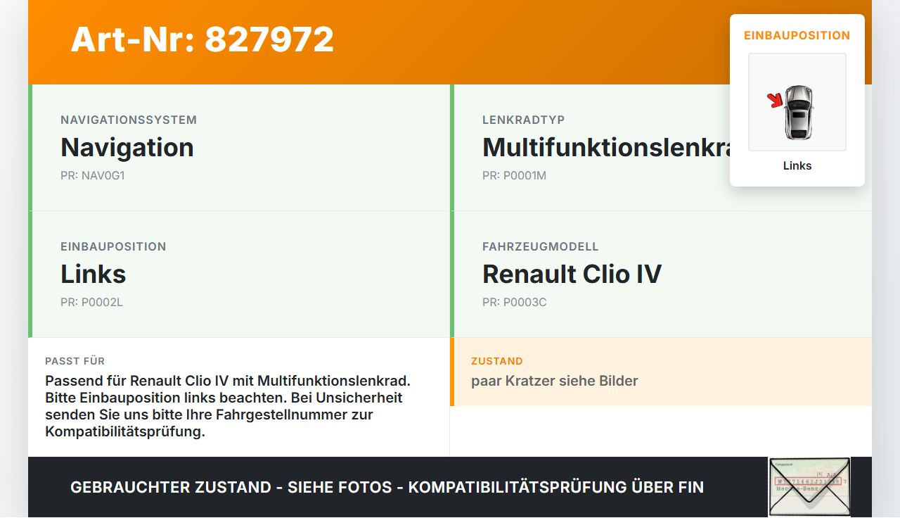 Renault Clio IV BH 12-20 Lenkradschalter Multifunktionstasten Schalter für Lenkrad Links Renault Clio IV BH 12-20... Vorschau 3