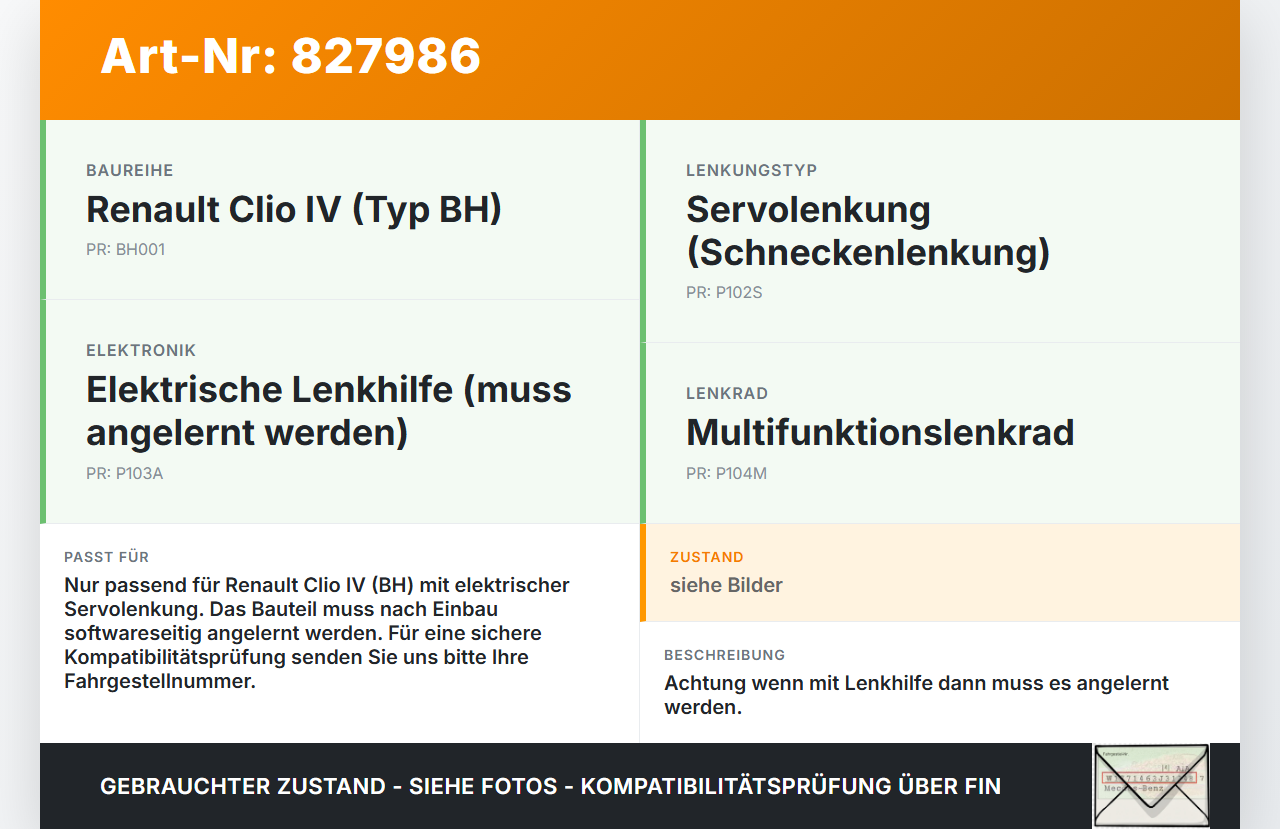 Renault Clio IV BH 12-20 Lenkgetriebe Servolenkung Renault Clio IV BH 12-20 19.06.2012 gebraucht Vorschau 3