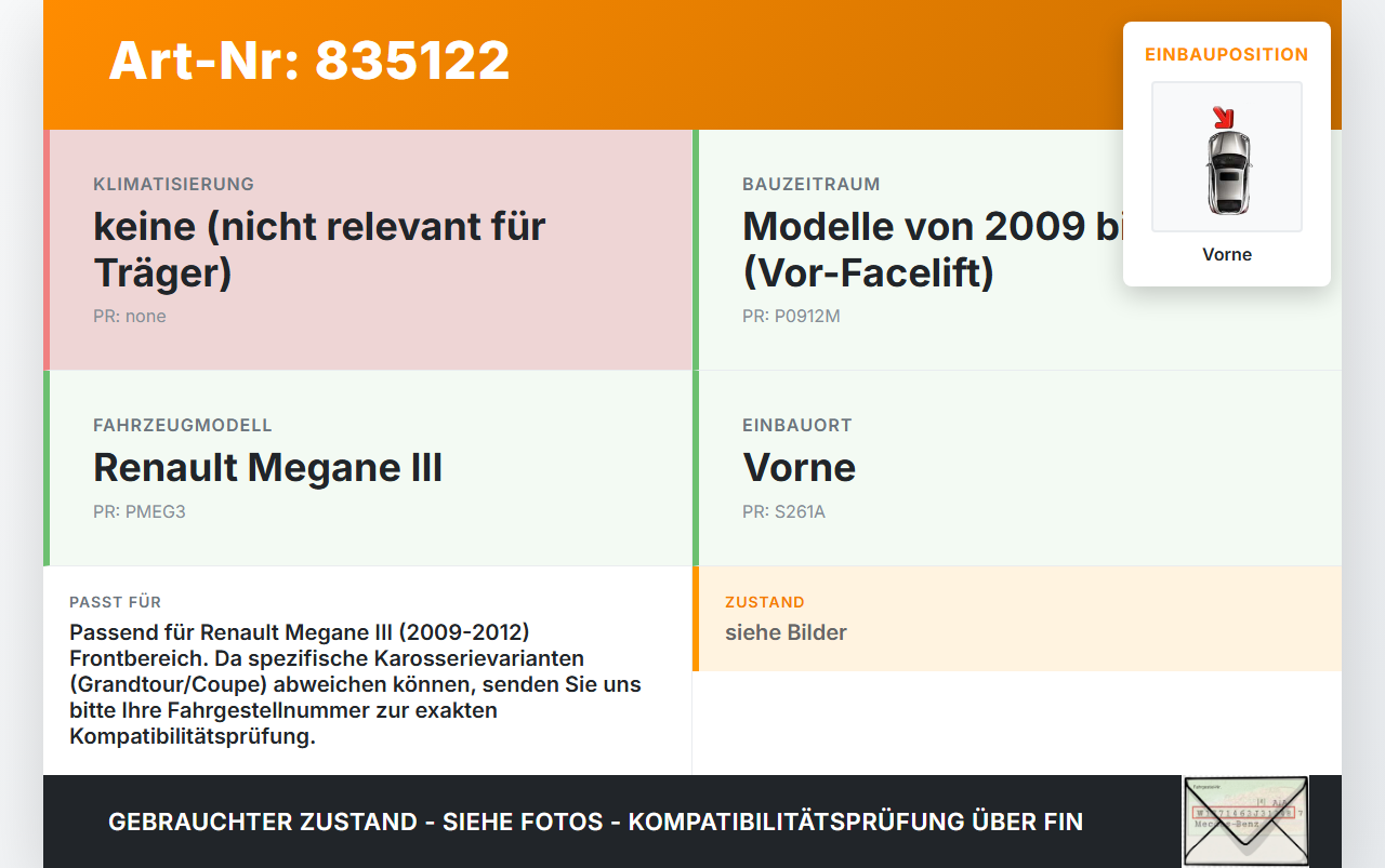 Renault Megane III 09-12 Stoßstangenträger Stoßfängerträger Querträger Vorne Renault Megane III 09-12 26.02.2010... Vorschau 3