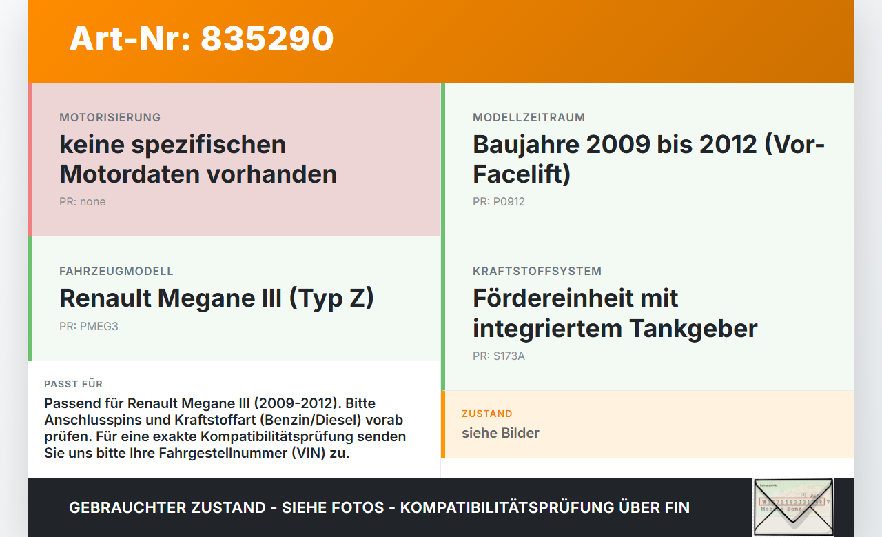 Renault Megane III 09-12 DCi 1,5 81KW Kraftstoffpumpe Kraftstoff Förderpumpe Tankgeber Renault Megane III 09-12... Vorschau 3