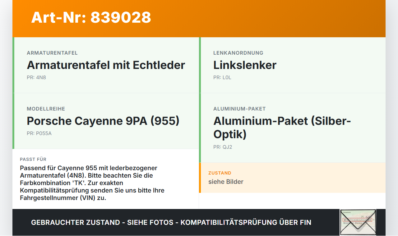 Porsche Cayenne 9PA 955 02-07 Ablagefach Staufach Fach Porsche Cayenne 9PA 955 02-07 07.06.2005 7L5857095Q gebraucht Vorschau 3